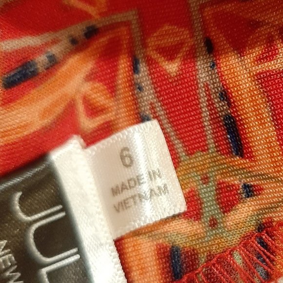 Julian Taylor Printed Dress (Size 6) - Picture 8 of 9